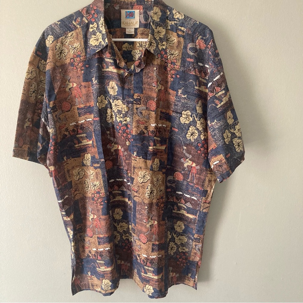 Kahala Hawaiian Aloha Mens shirt 100% cotton